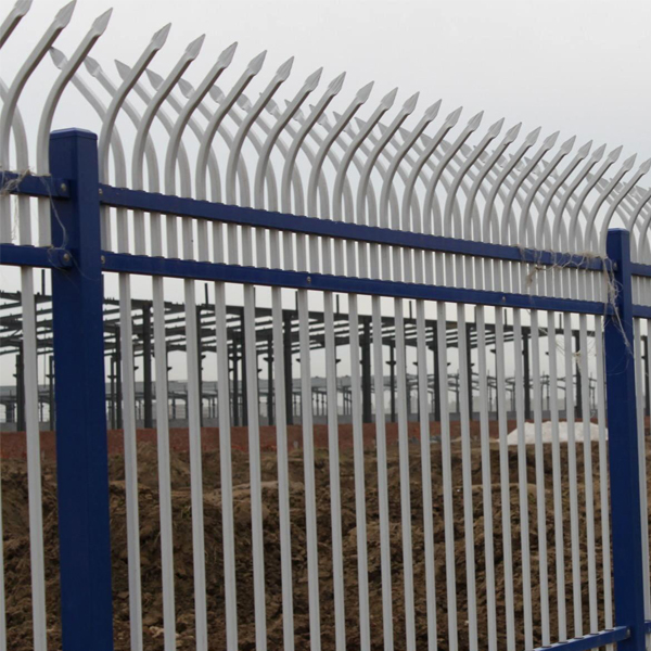 Top selling vinyl 2.1m*2.4m Decorative Ornamental Steel wrought iron fence with spear top