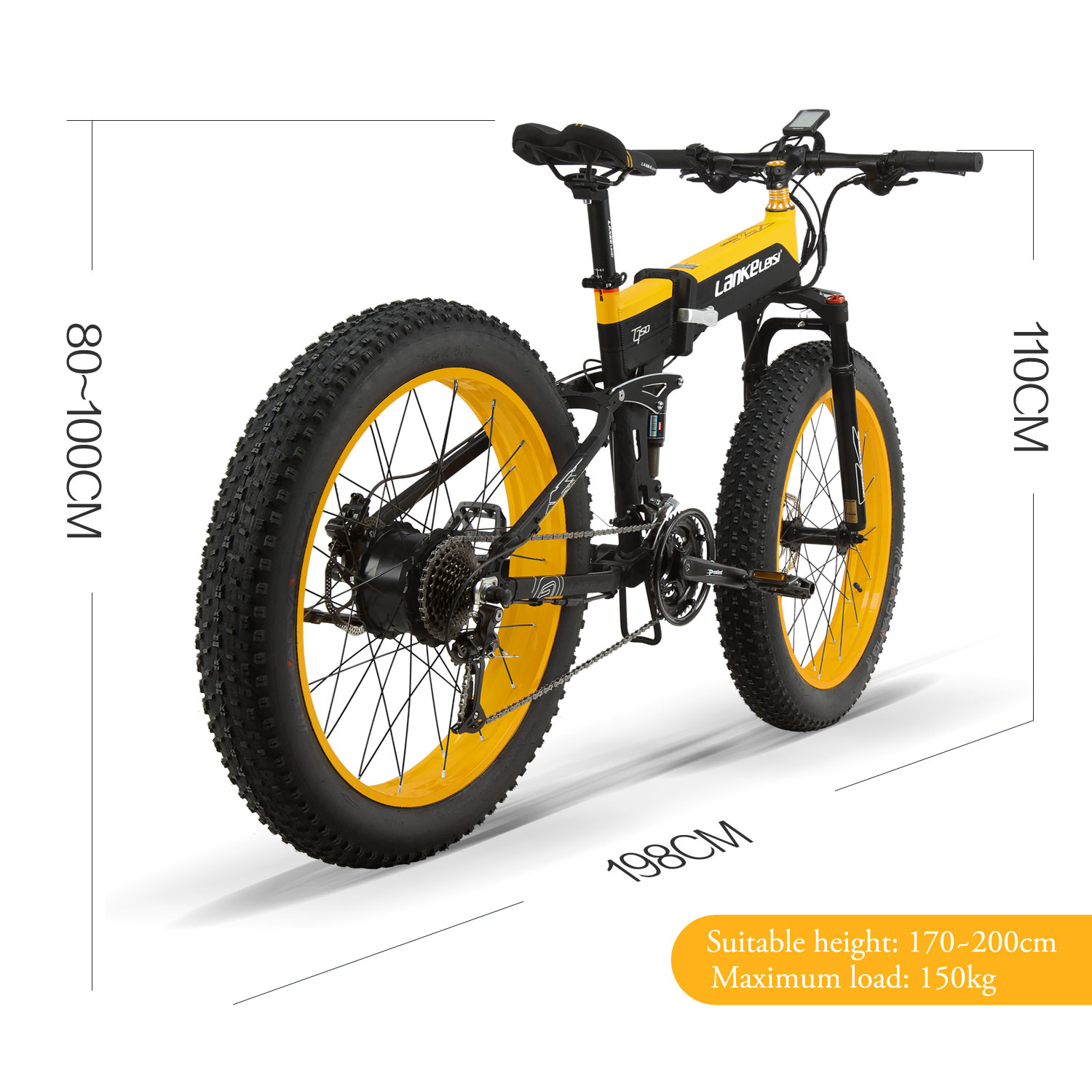27 Speed 1000W Electric Mountain Bike Multi Functional 26 Inch Full Suspension