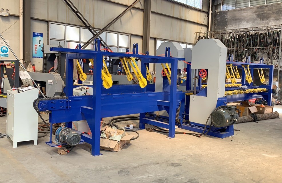 Vertical Double Blades Band Wood Cutting Saw Machine Ssawmill Vertical Band Saw