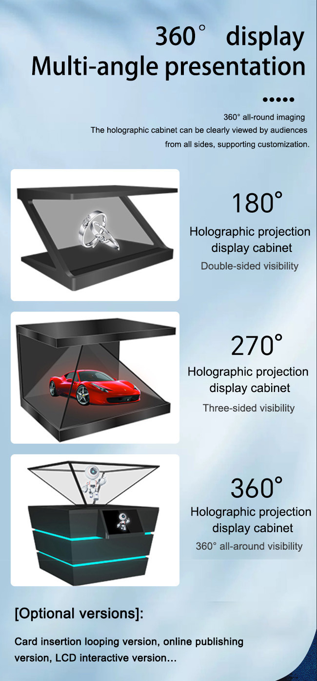 180 Degree 3D Hologram Display 22" Full HD Floating Hologram Box