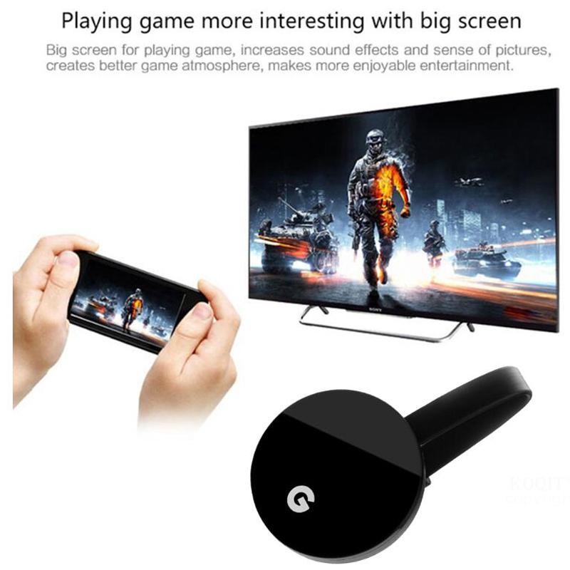 DDR3 128M WF200 WIFI Display Dongle HD Output To Projector Digi TV Monitor Black
