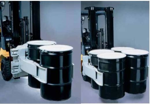 Tank Barrel Forklift Drum Clamp Handler Hydraulic Drum Rotator Forklift Attachment