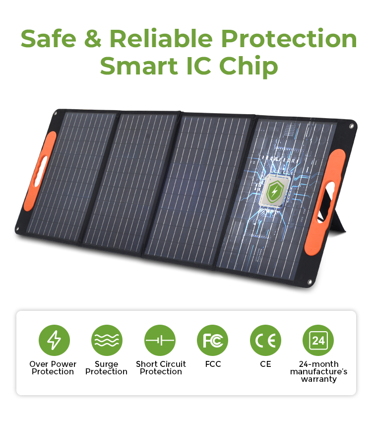 100w 120w 180w 200w 300w 400w Folding Solar Charging Photovoltaic Panel for Emergency