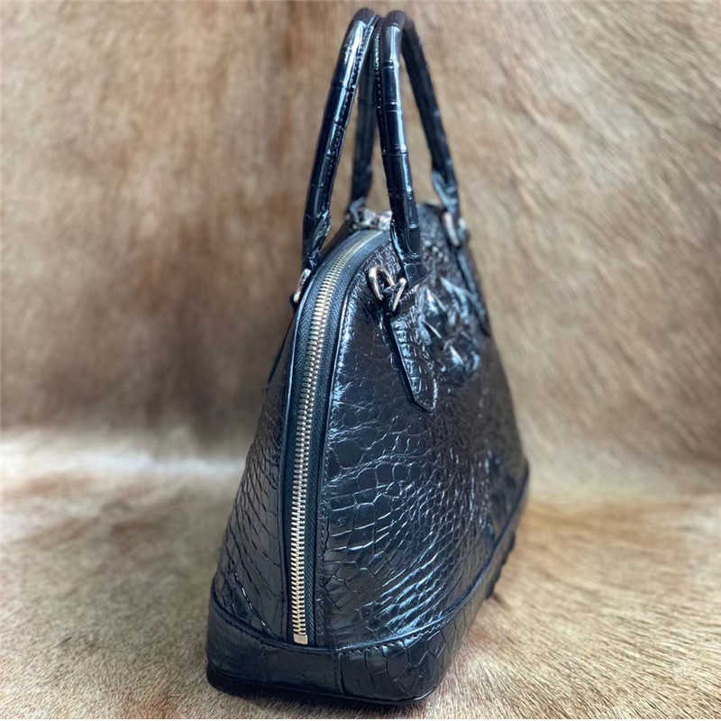 Authentic Exotic Crocodile Skin Women's Shell Purse Genuine Alligator Leather Female Handbag Lady Single Shoulder Bag