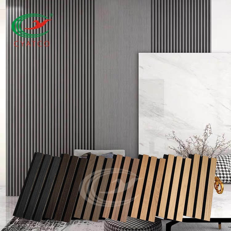Low Maintenance Wood Veneer Acoustic Wall Panels For Commercial Space