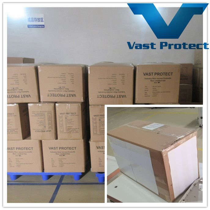 Disposable Coverall Knitted Cuff Waterproof Breathable Anti-Static SMS Isolation Gown