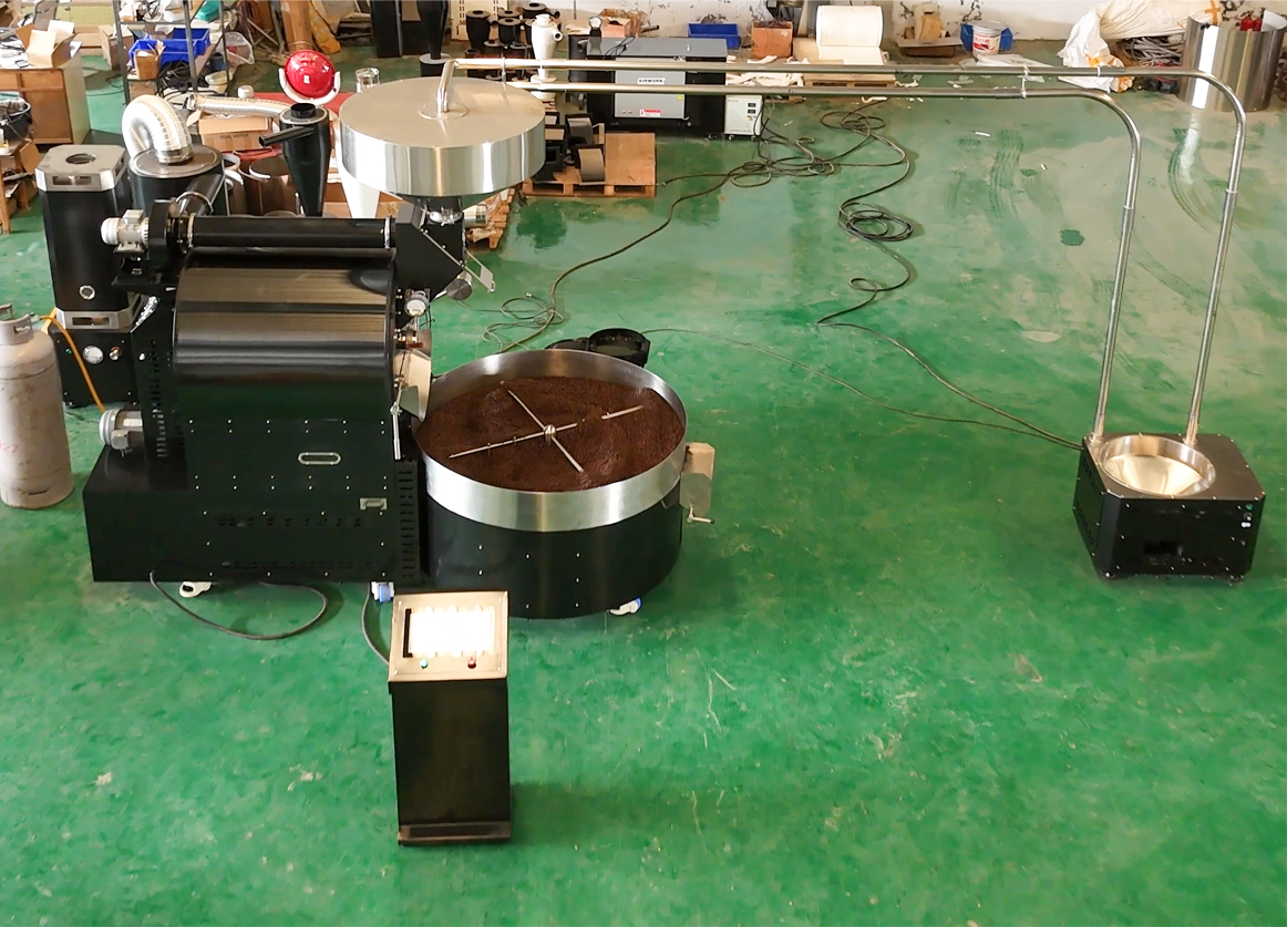 Temperature Control Natural Gas Grill Coffee Roaster 60kg 304 Stainless Steel Coffee Roaster
