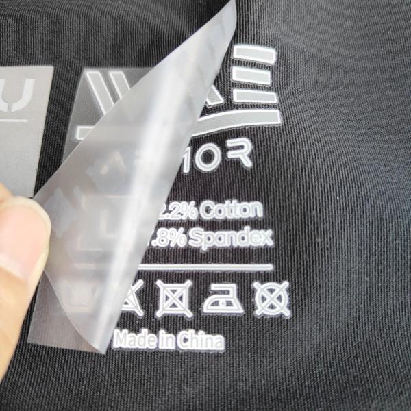 Hot Peel Neck Label Transfers High Stretch Clothing Size Labels Washable
