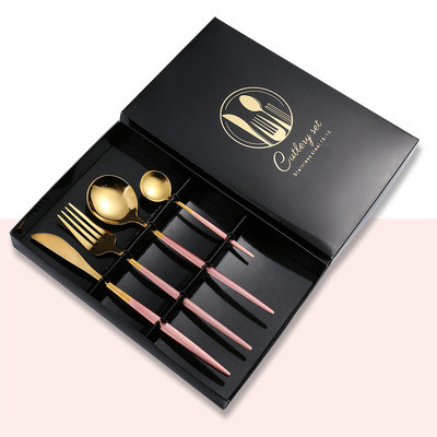 LFGB 16*25*3.5cm 4 Piece Flatware Set Travel Knife Fork Spoon Chopsticks Set