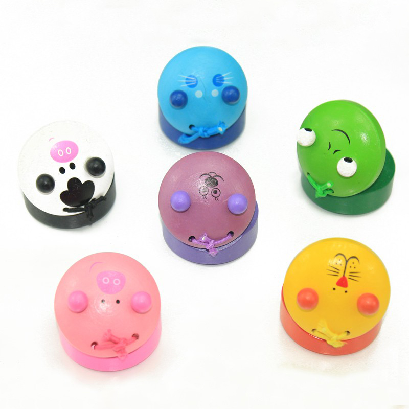 Castanets 2.5cm Wooden Clapper Toy Handle Musical Instruments