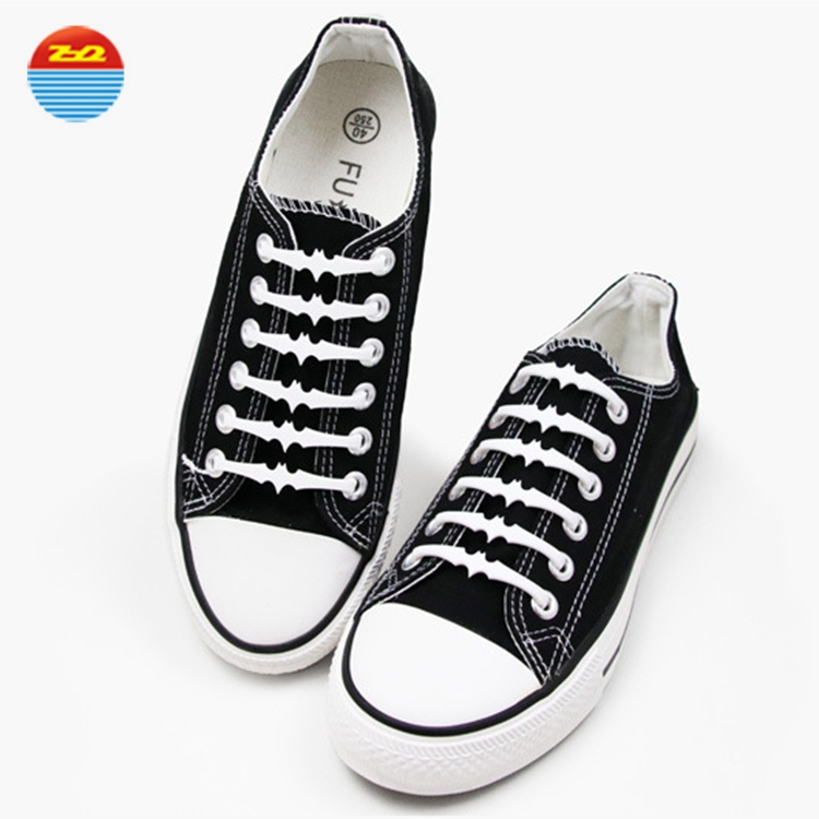 60mm*16 No Tie Silicone Shoelaces Easy To Clean Safe And Durable Velcro Band Like Design