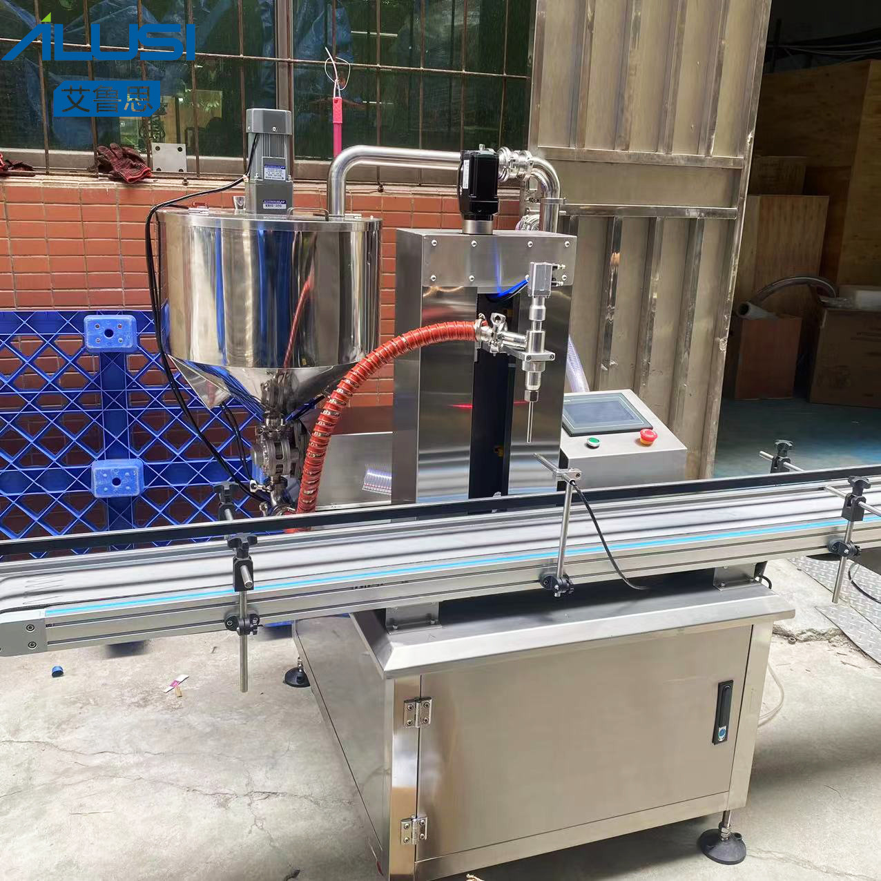 Automatic Rotor Pump Paste Liquid Filling Machine With Mixing Heater