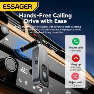 Essager 3.5mm Aux Bluetooth Adapter Receiver Wireless Transmitter