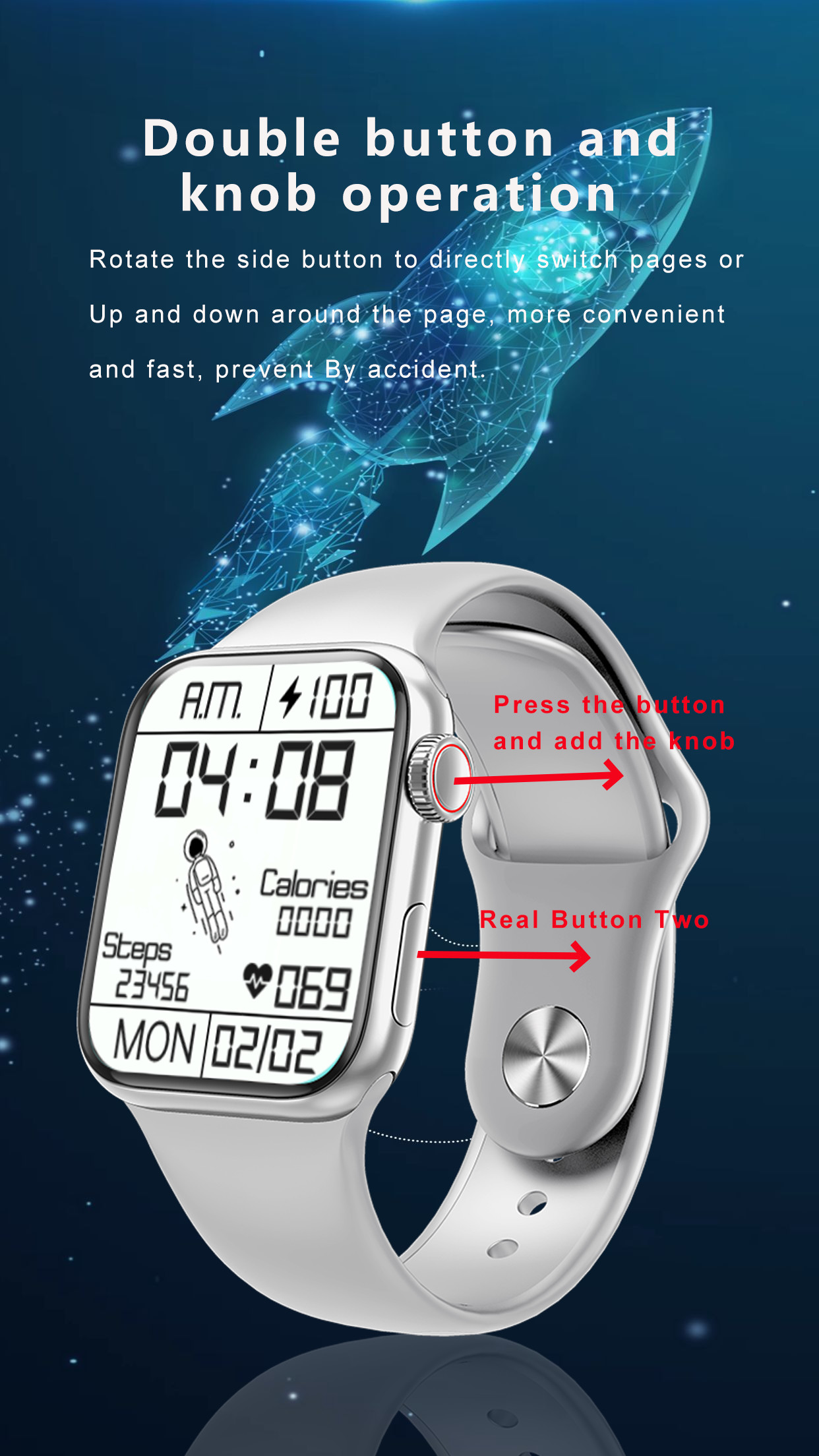 Android5.0 1.75inch IP68 Waterproof Fitness Tracker Smartwatch NB Plus