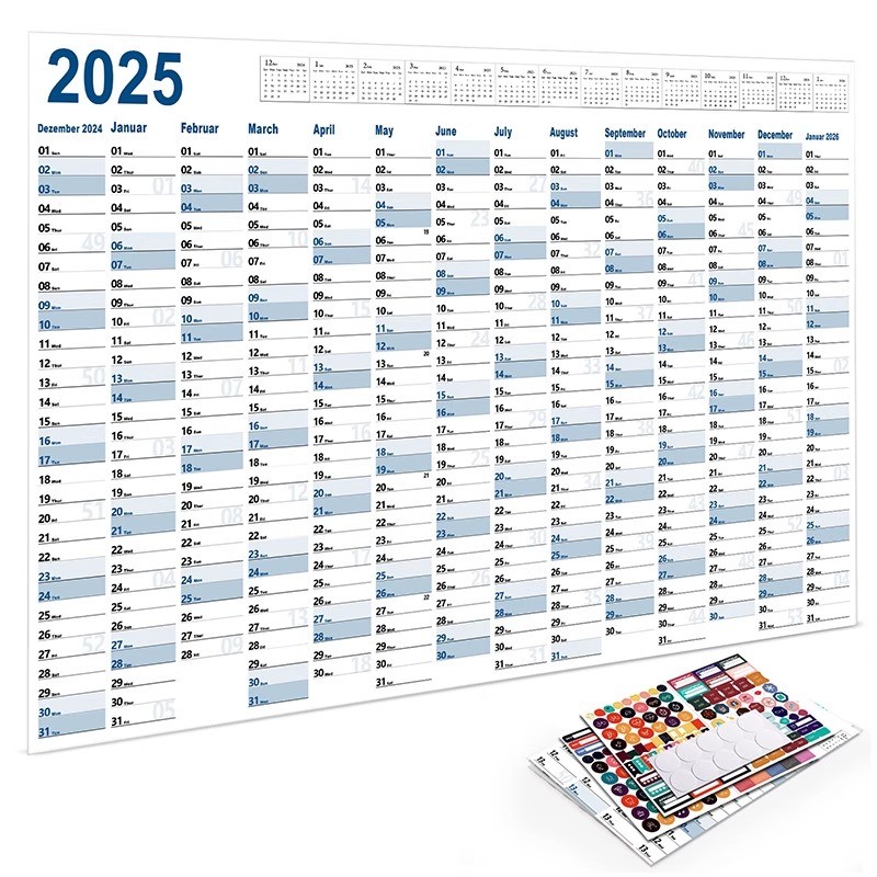 Organize Your Business with Paper Custom Wall Calendars in Monthly View Layout