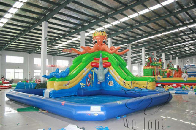 hot selling cheap inflatable water slide