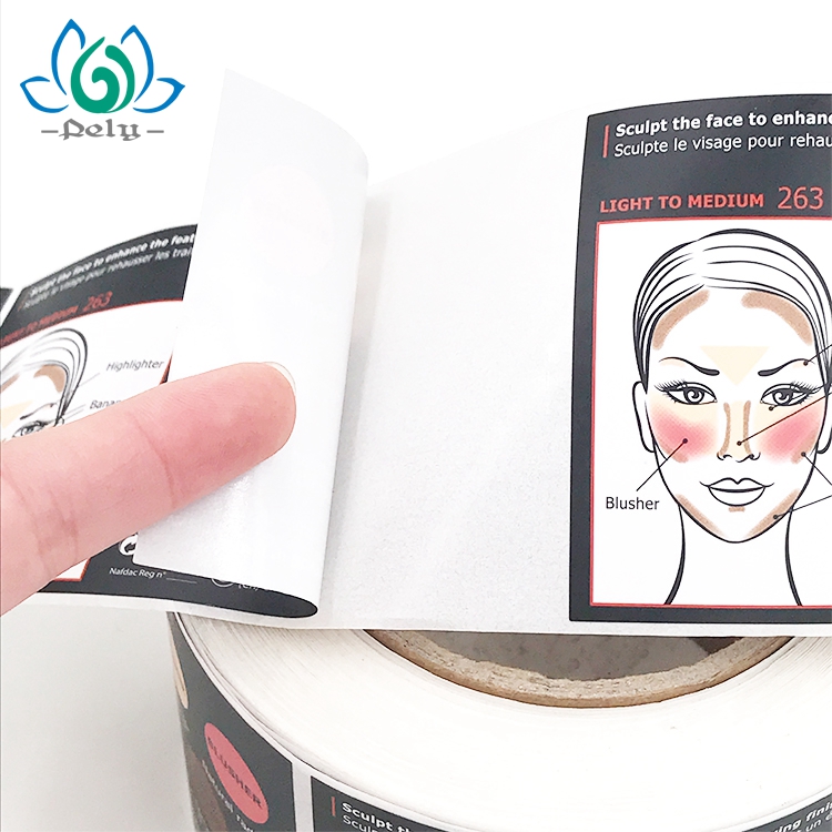 3 X 7.5cm Adhesive Vinyl Stickers On Natural Cosmetic Bottle
