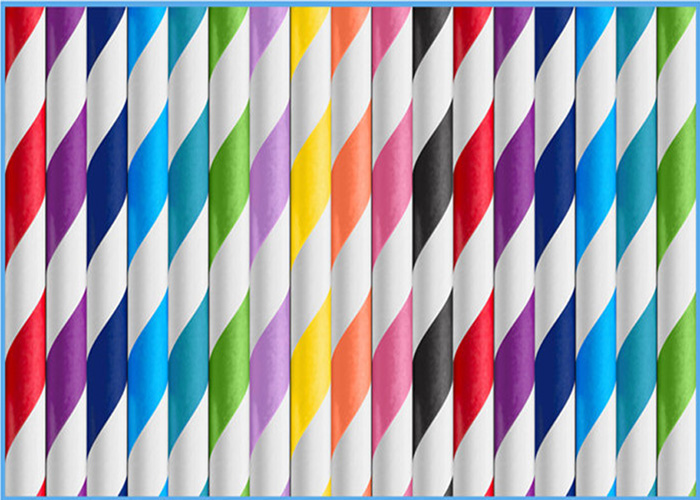 FDA FSC Color Printed Food Grade Paper / Straw Drinking Paper 15mm to 600mm 