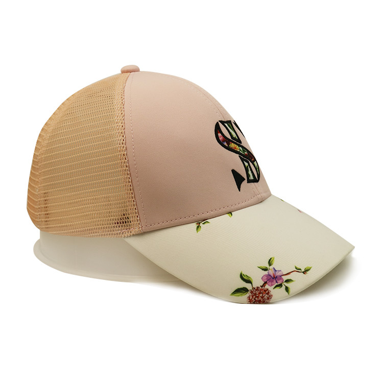 Durable 100% Polyester 6 Panel Trucker Hat / Baseball Trucker Cap