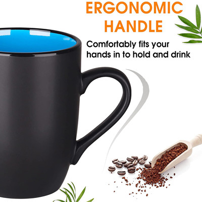 Restaurant 16 Ounce Ceramic Coffee Cups Multicolor For Coffee Tea Cappuccino