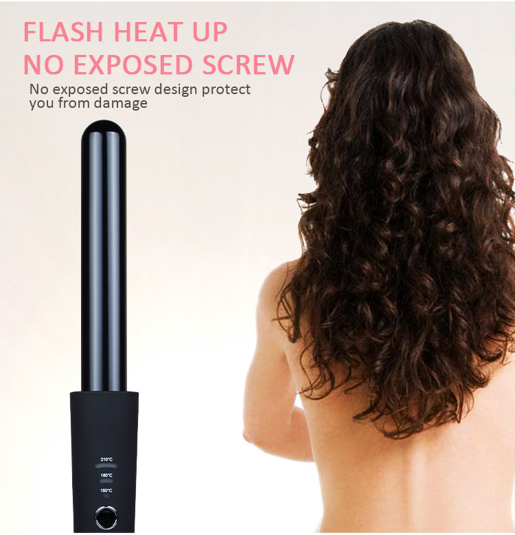 Deep Wave Ceramic Hair Curler , OEM ODM Rotating Hair Curling Iron