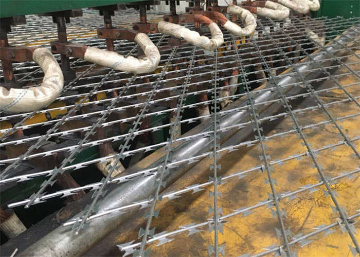 Flat Blade Concertina Razor Wire Fence 1.2m-2.4m Mesh width