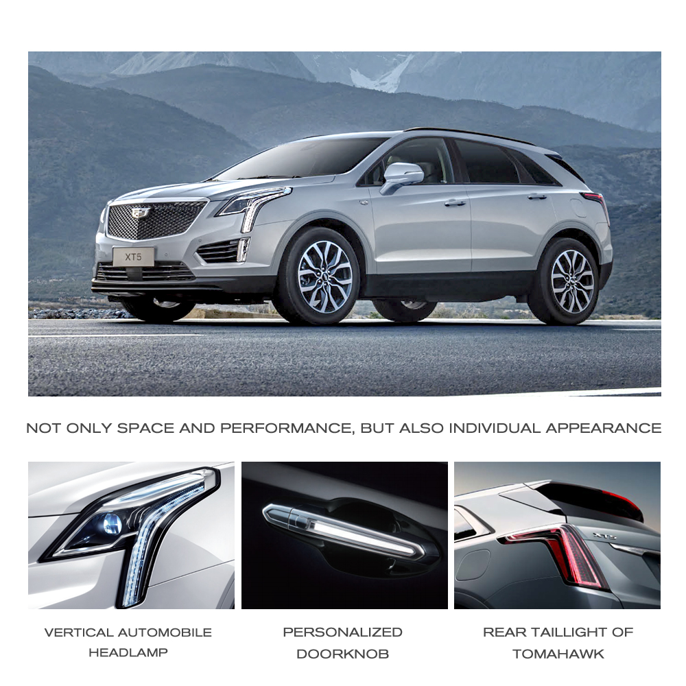 Front Drum Rear Drum Brake System Cadillac XT5 RWD Drive Luxury Gas SUV with Turbo Engine and Comfortable Leather Seats