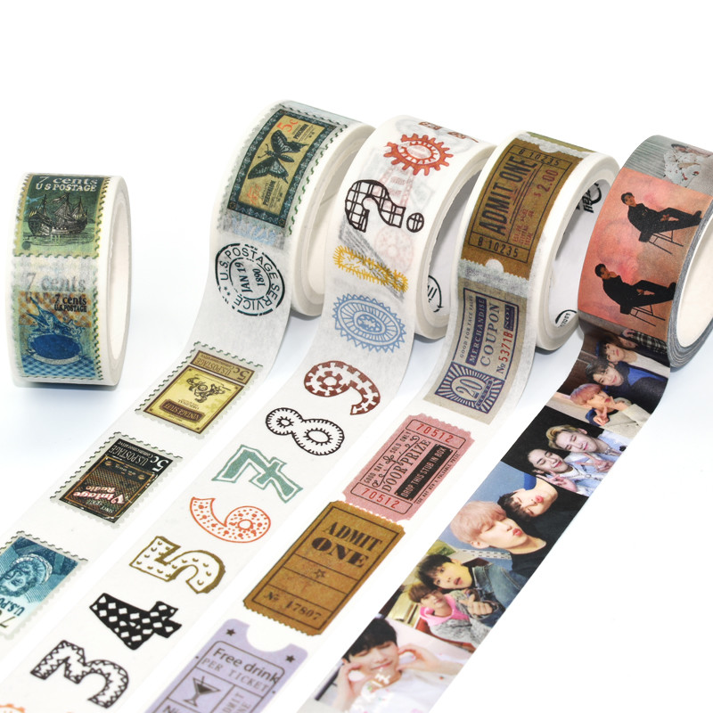 Tearable Acrylic Adhesive Waterproof Kawaii Washi Tape