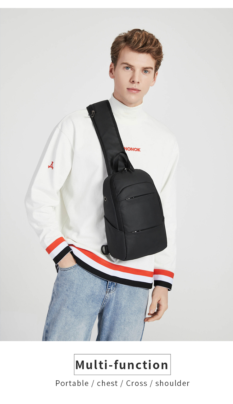 ISO9001 Anti Theft Men Shoulder Bags With USB Charging