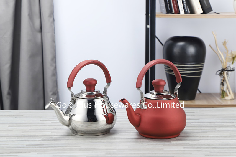1.5L Metallic Painting Signal Stainless Steel Whistling Kettle With Bakelite Handle
