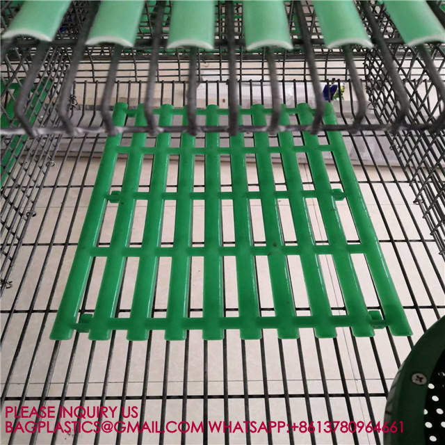 Green Color 40*27cm Rabbit Slat Floor Chicken Plastic Slat Floor Poultry Farm Slatted Flooring