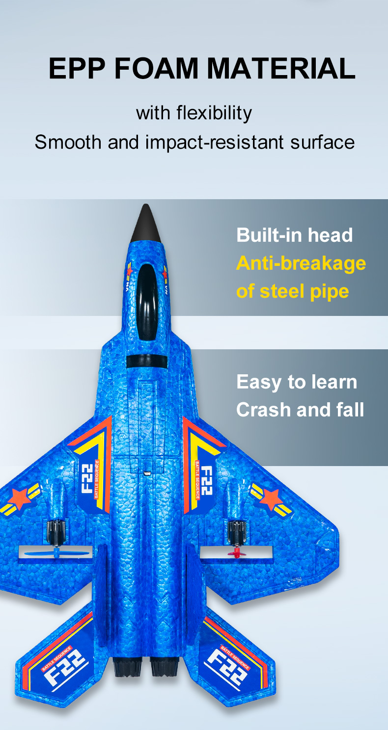 F22 2.4g 2.5ch Waterproof Foam Airplane Aeroplane Toy R4s Rcm Jet Fighter Glider Avion Remote Control Aerodone Aircraft Rc Plane