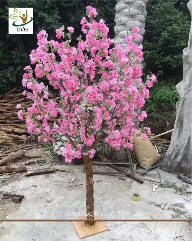 UVG customized small artificial cherry blossom tree uk for wedding table decorations CHR159