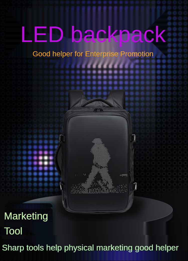 ISO9001 28 Litre Smart LED Backpack Waterproof Travel Bag