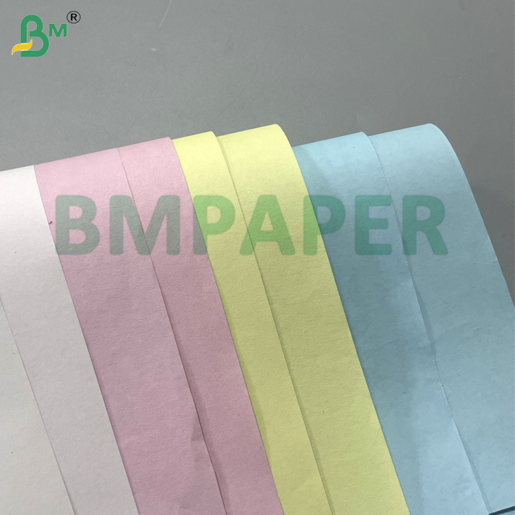 50-120gsm Clear Image Coated Carbonless NCR Copy Paper  CB / CF / CFB Rolls for Invoices and Receipts Bill printing