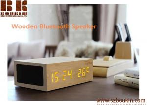 Buy cheap Wireless Music Box Wooden Bluetooth 4.0 Speaker Alarm Ditigal Clock Touch Sensor Display Temperature product