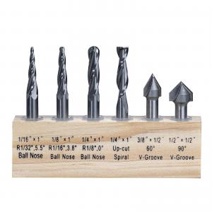 Buy cheap 6Pcs 3D CNC Carving Bit 1/4 Shank Wood Carving And Engraving Drill Bits product