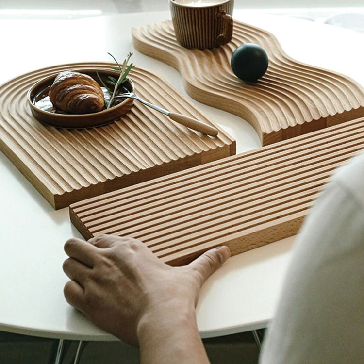 Natural Solid Food Chopping Board Set with Scale OEM/ODM Accepted and Customized