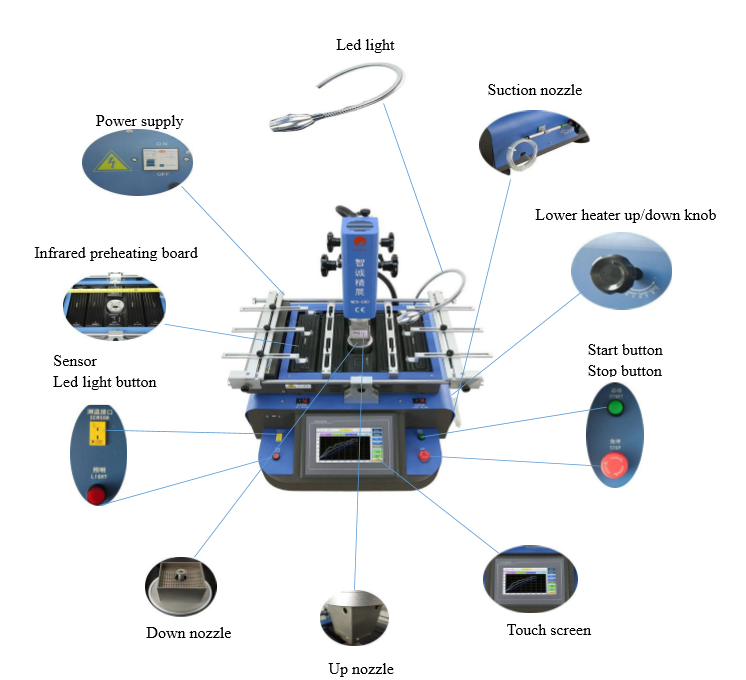 CPU GPU BGA Reballing Machine 110V-240V BGA Soldering Machine