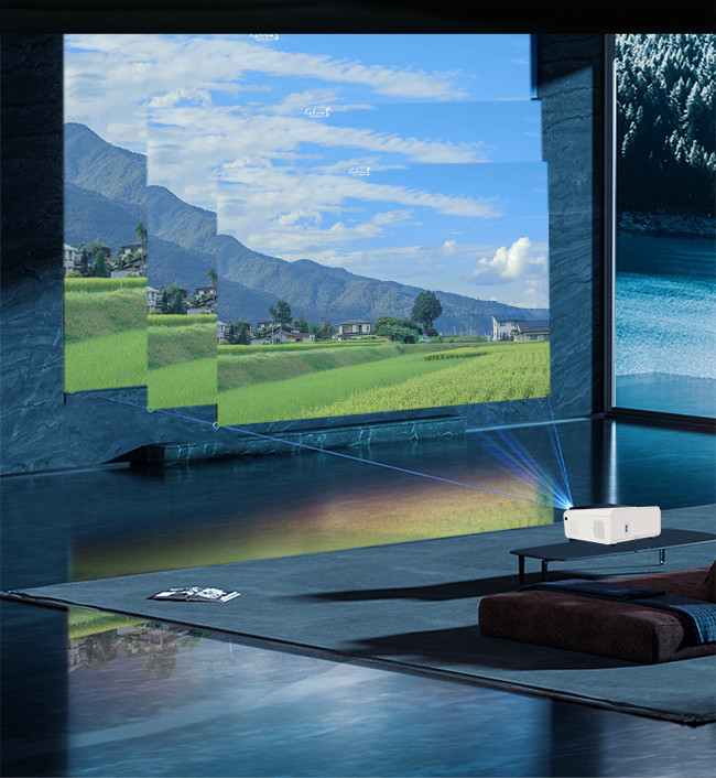 27-150 Inch Led Source Hd Multimedia Projector 1080p High Brightness