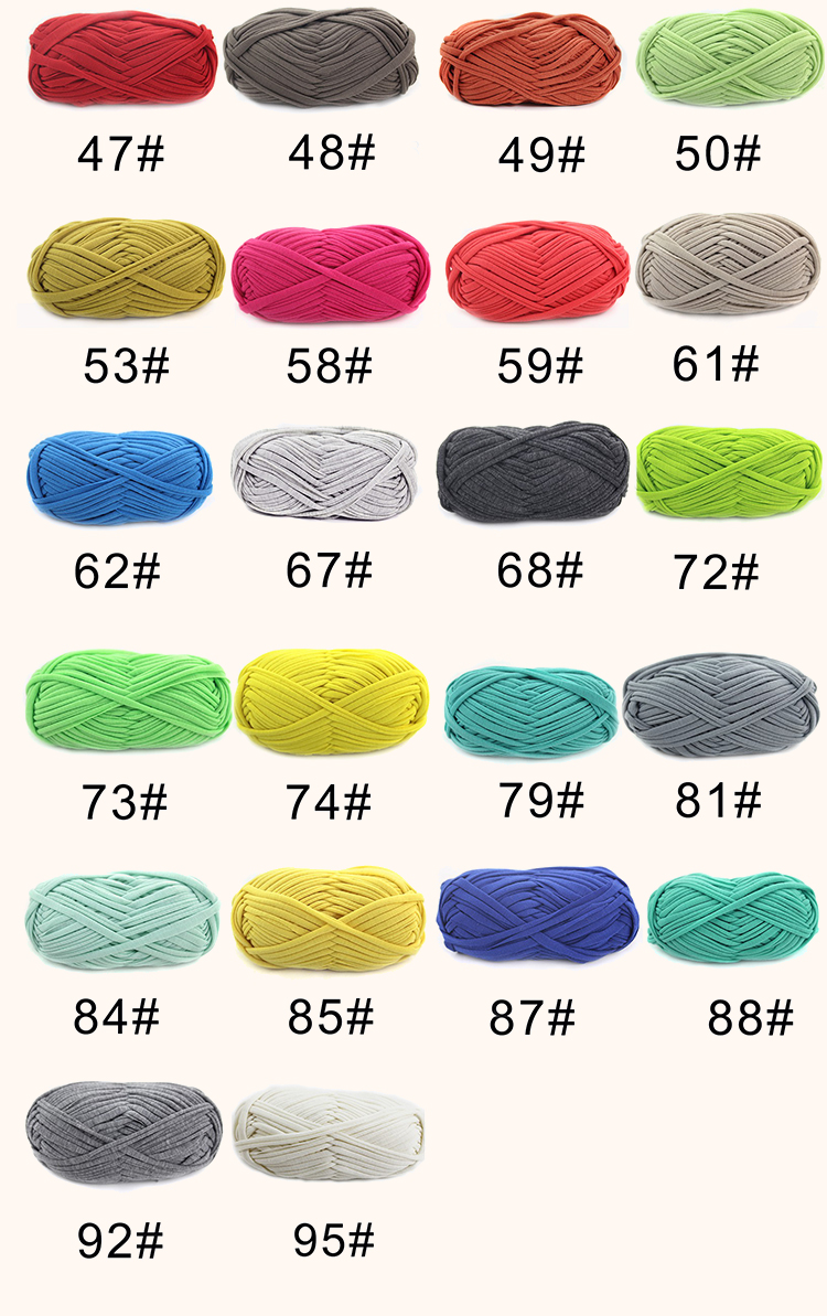 professional fancy free samples tshirt yarn crochet hand knitting yarn