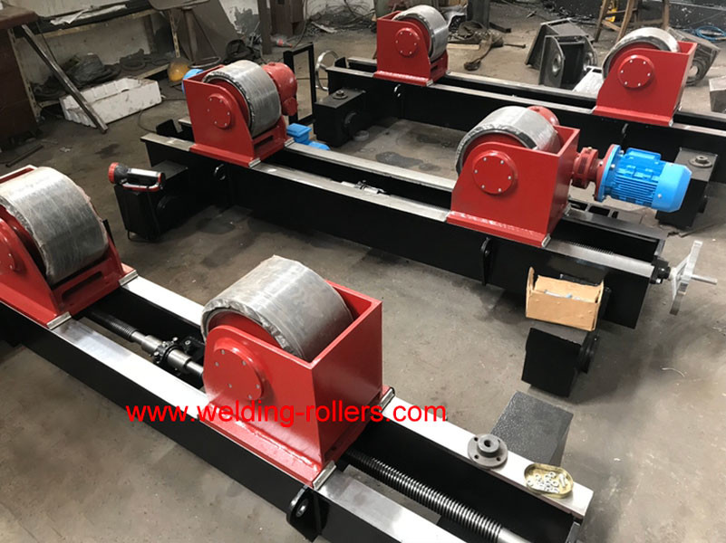10T Conventional Pipe Welding Rotator For Pipe Butt With PU With Bolt Adjustment