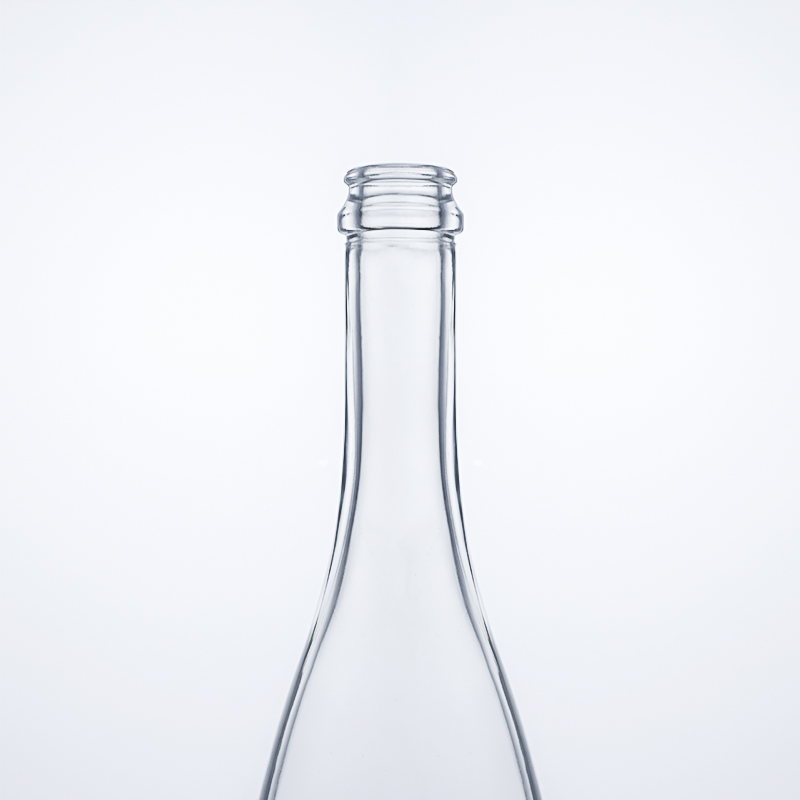 Whisky Gin Rum Vodka Glass Collar Engraved Round Liquor Bottle with and Custom Cap
