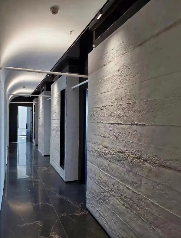 Rammed Earth Veneer Panels High Density Polyurethane Ancient Building Walls Flexible
