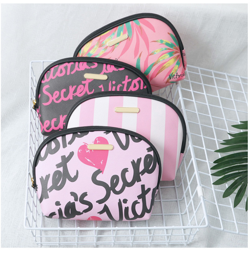 Custom Waterproof Travel Pink PU Leather Cosmetic Bags