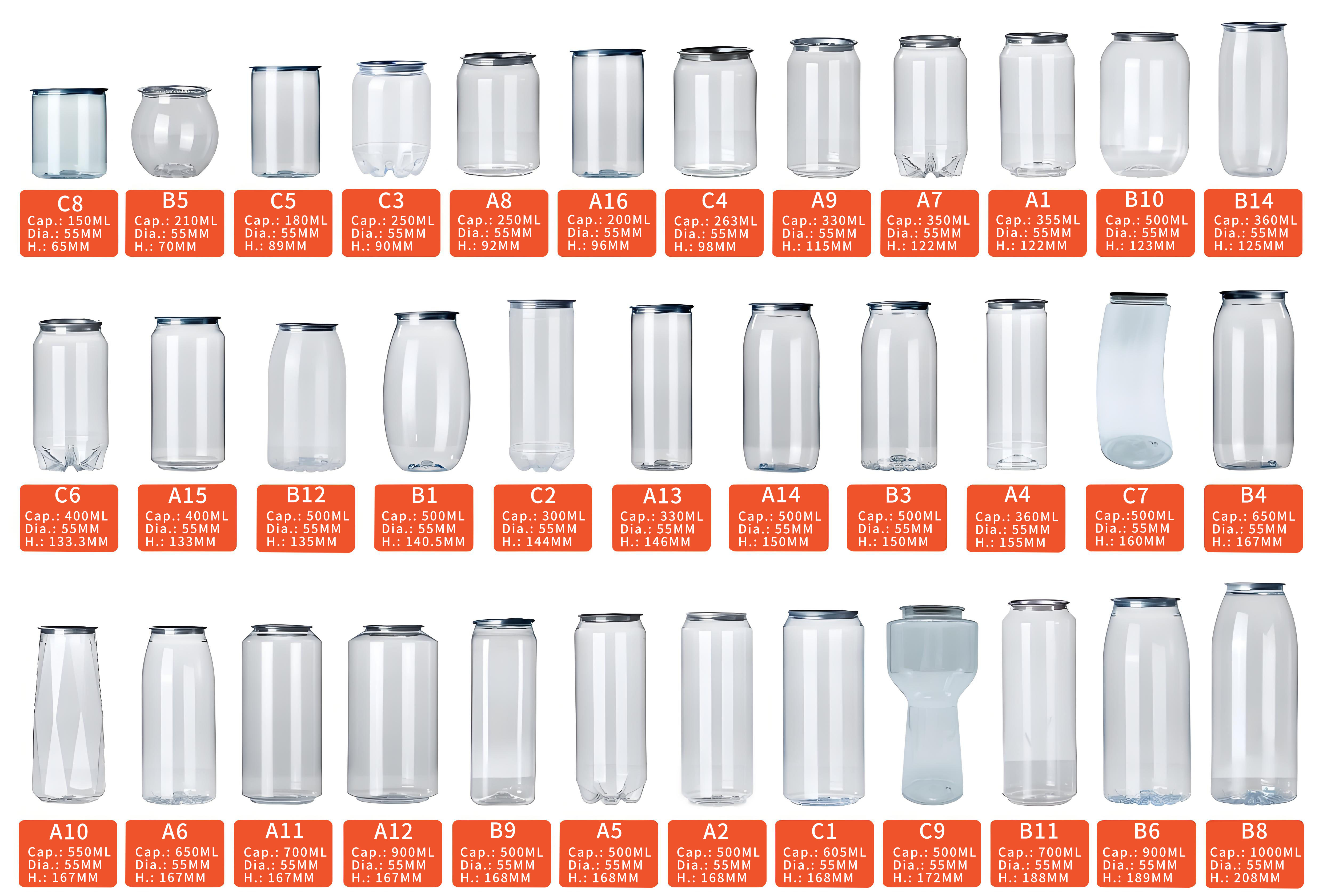 High Clarity 500ml PET Beverage Containers With Snap On Lid For Juices Milk Tea Cocktails