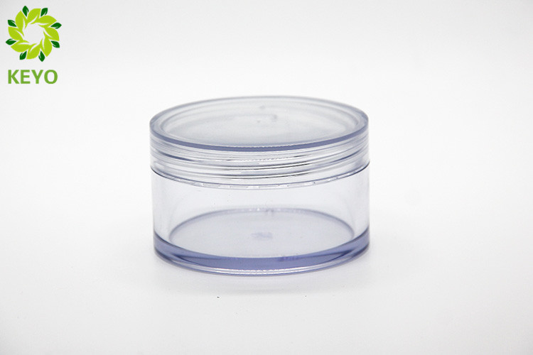 Round Thick Wall Body Butter Jars 100g Clear AS Plastic Material Made