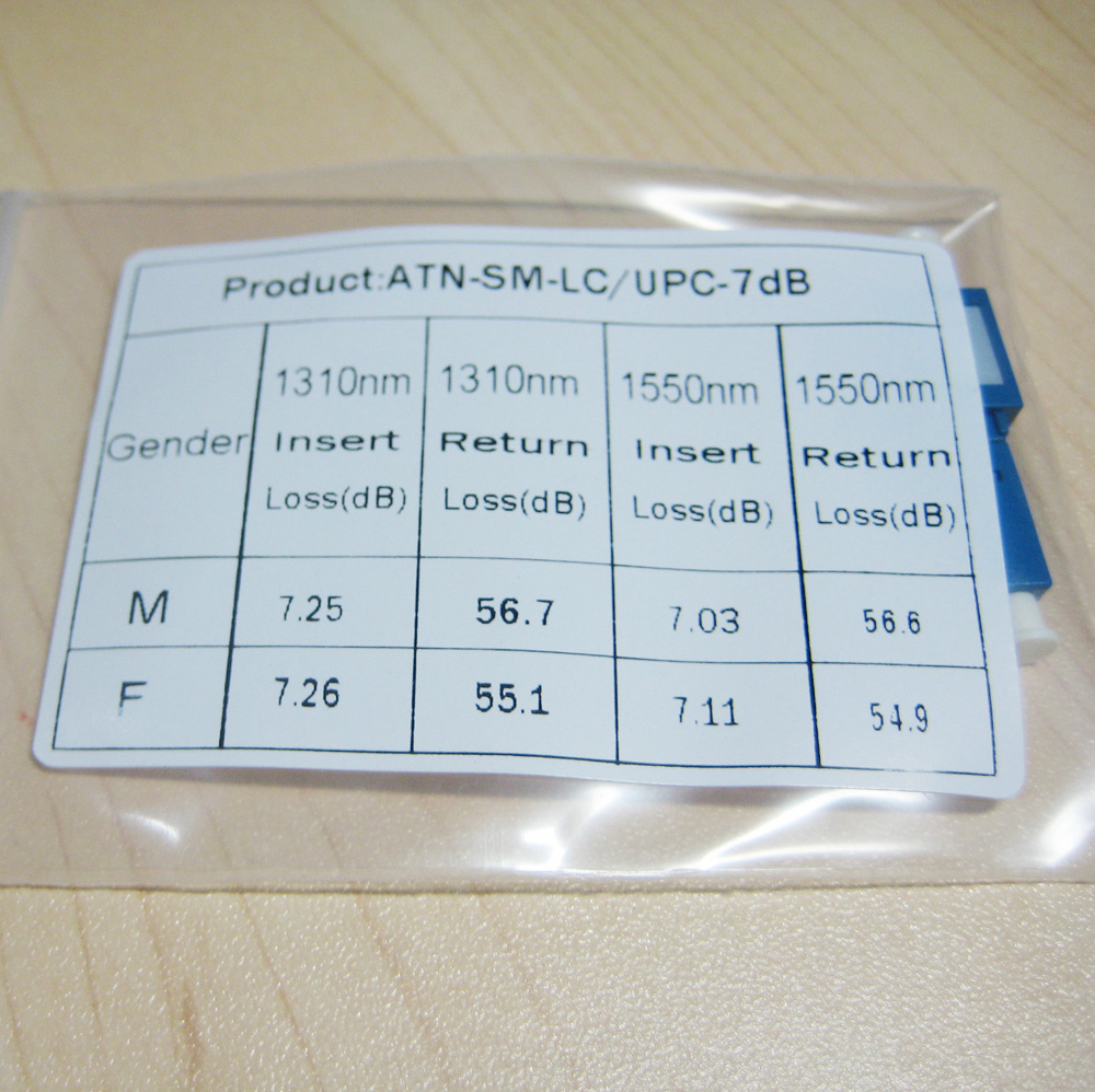 Male To Female Fiber Optical Lc Upc Attenuator Connector For Telecommunication