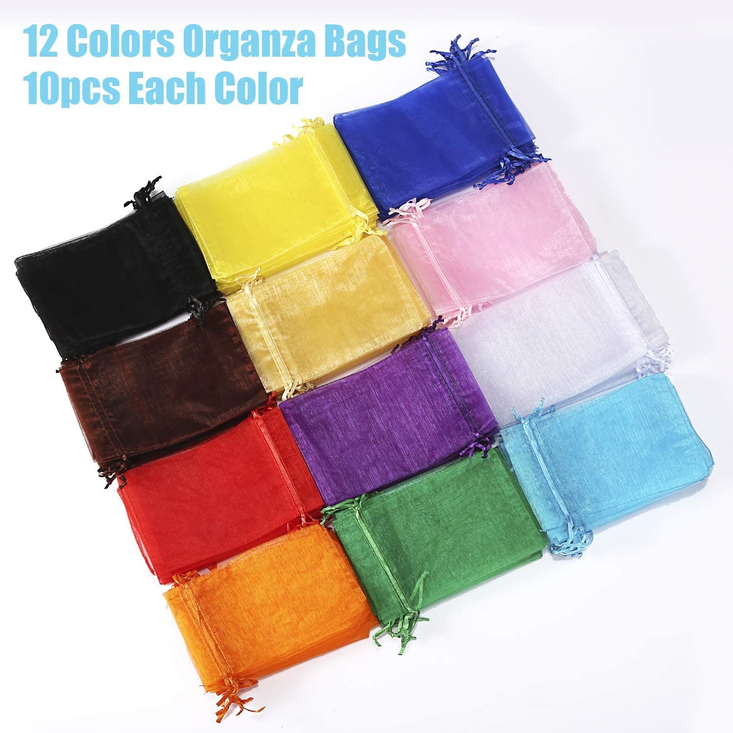 Mixed Color 4x6 Inches Drawstring Jewelry Pouches For Wedding Party Christmas Favor Gift