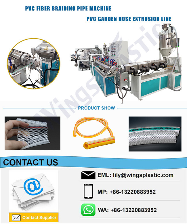 Pvc Fiber Reinforced Hose Production Line Soft Hose Extruder Garden Hose Making